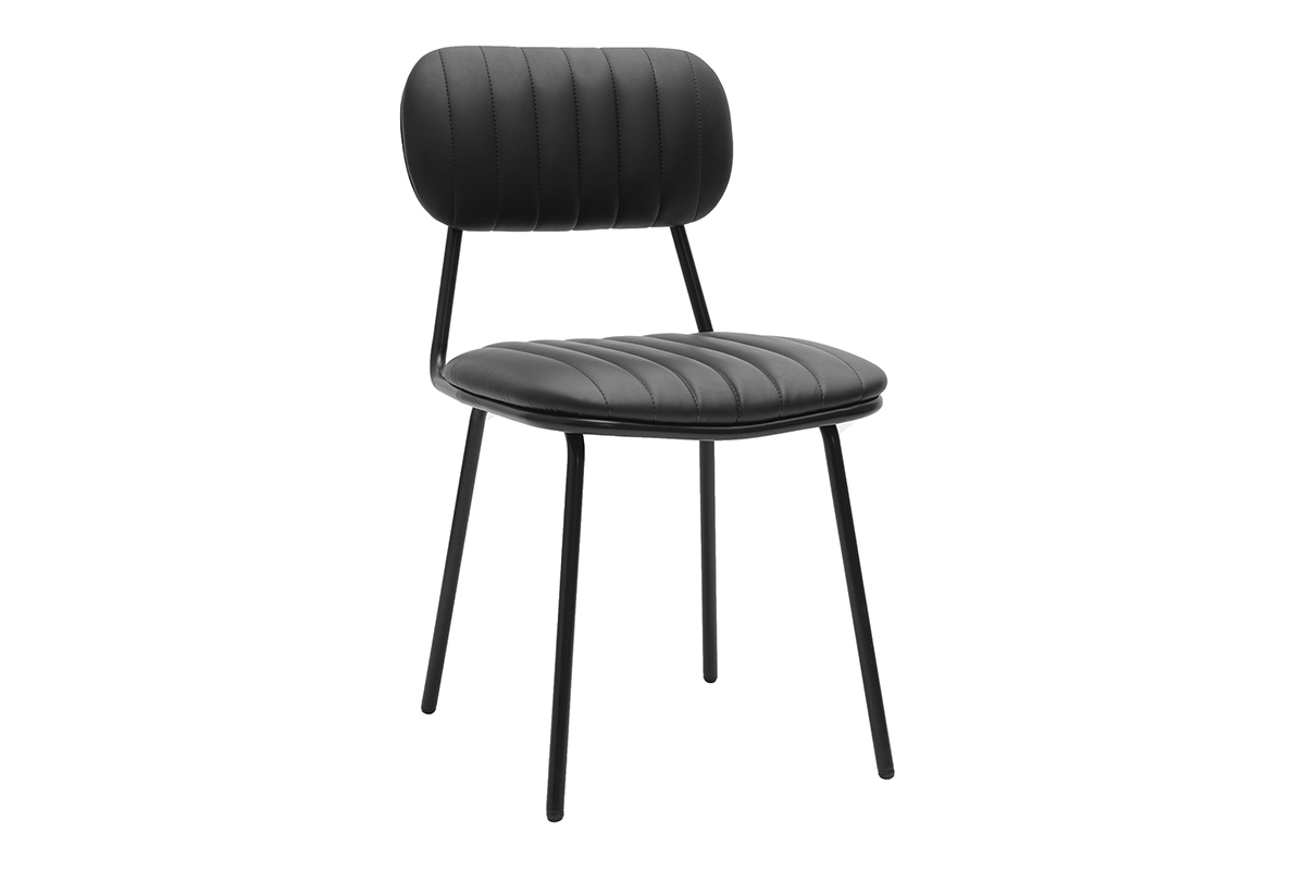 Chaises vintages noires (lot de 2) GALWAY