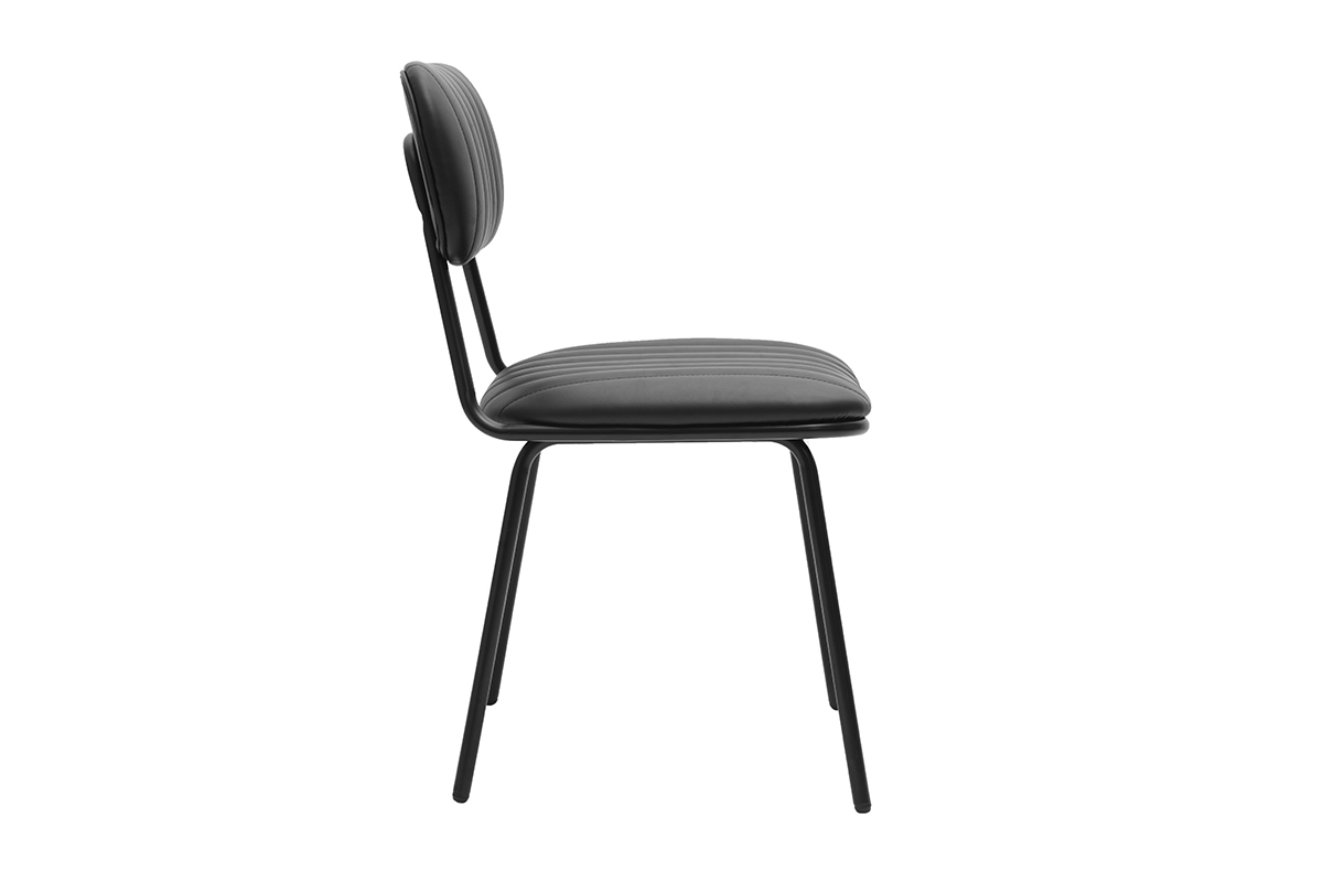 Chaises vintages noires (lot de 2) GALWAY