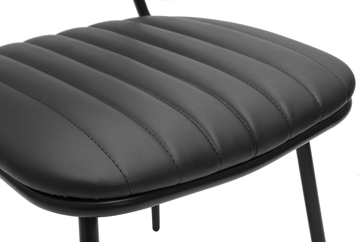 Chaises vintages noires (lot de 2) GALWAY