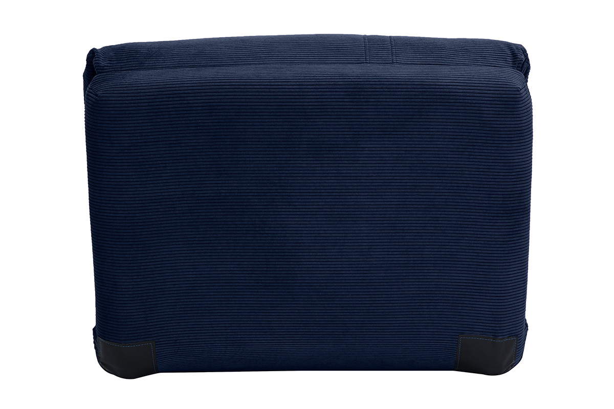 Chauffeuse 1 place convertible en tissu velours ctel bleu fonc SPENCER