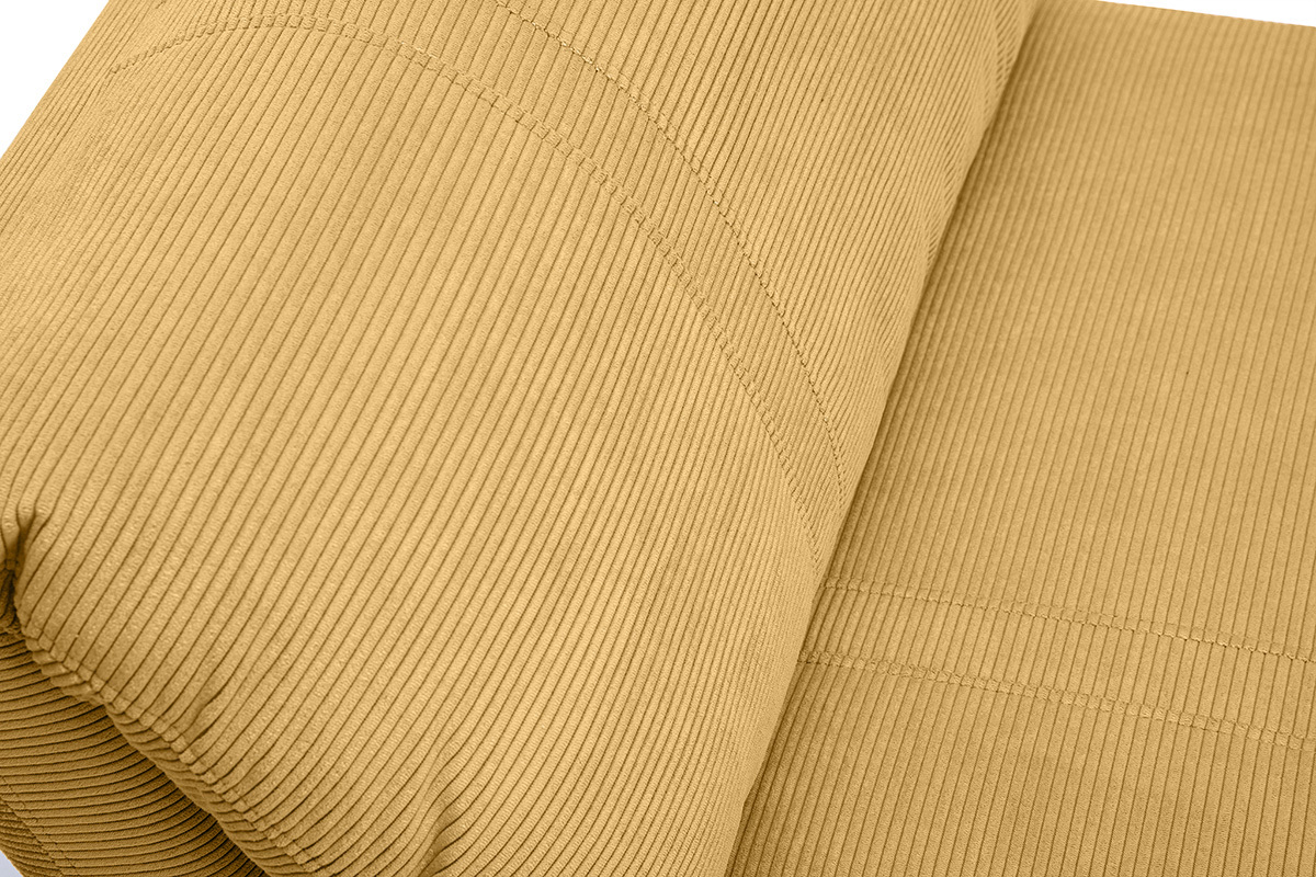 Chauffeuse 1 place convertible en tissu velours ctel jaune curry SPENCER