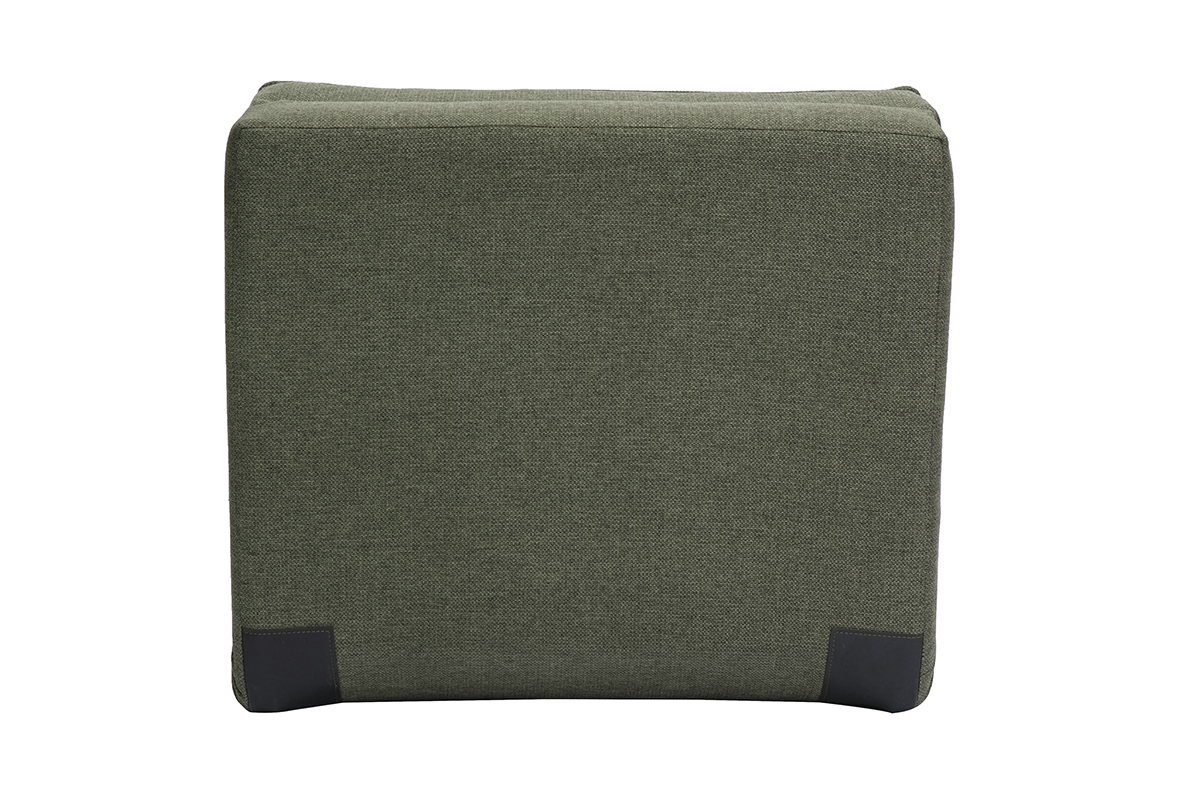 Chauffeuse 1 place convertible en tissu vert kaki SALLY