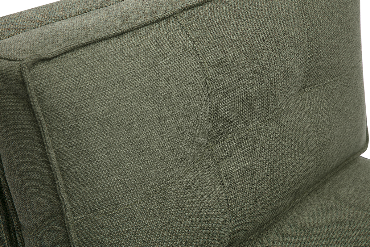 Chauffeuse 1 place convertible en tissu vert kaki SALLY