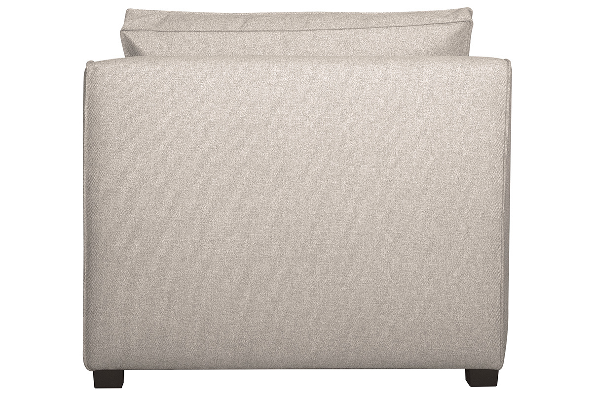 Chauffeuse 1 place design en tissu beige naturel PLURIEL