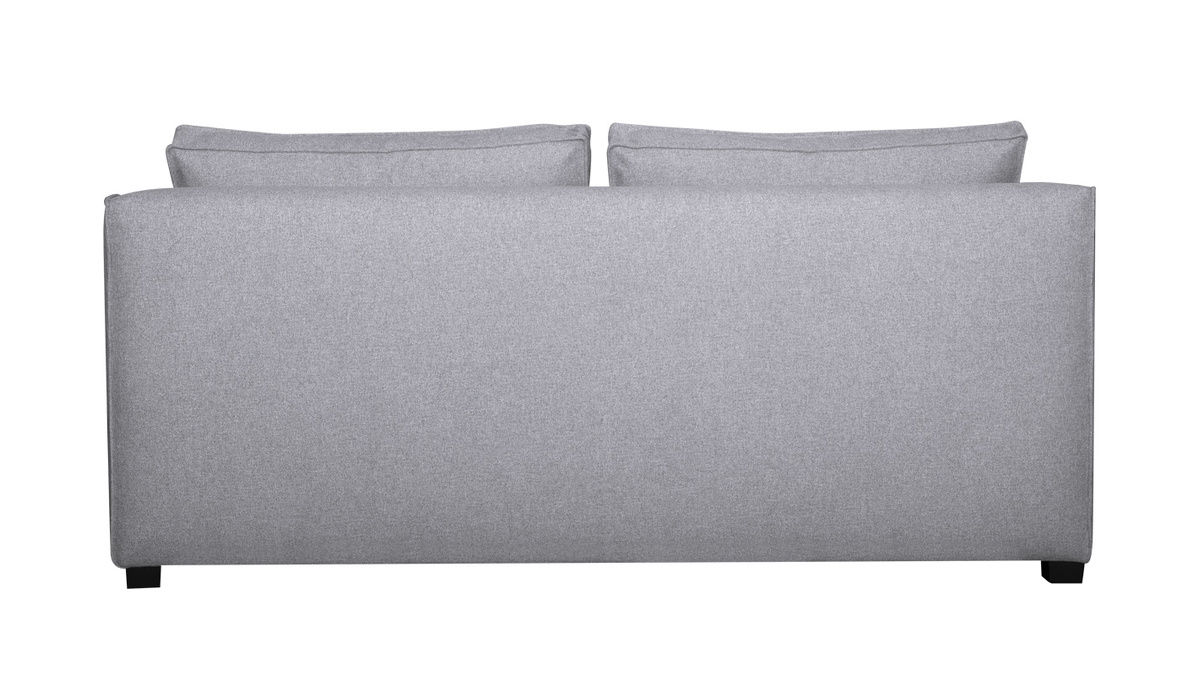 Chauffeuse 2 places design en tissu gris clair PLURIEL