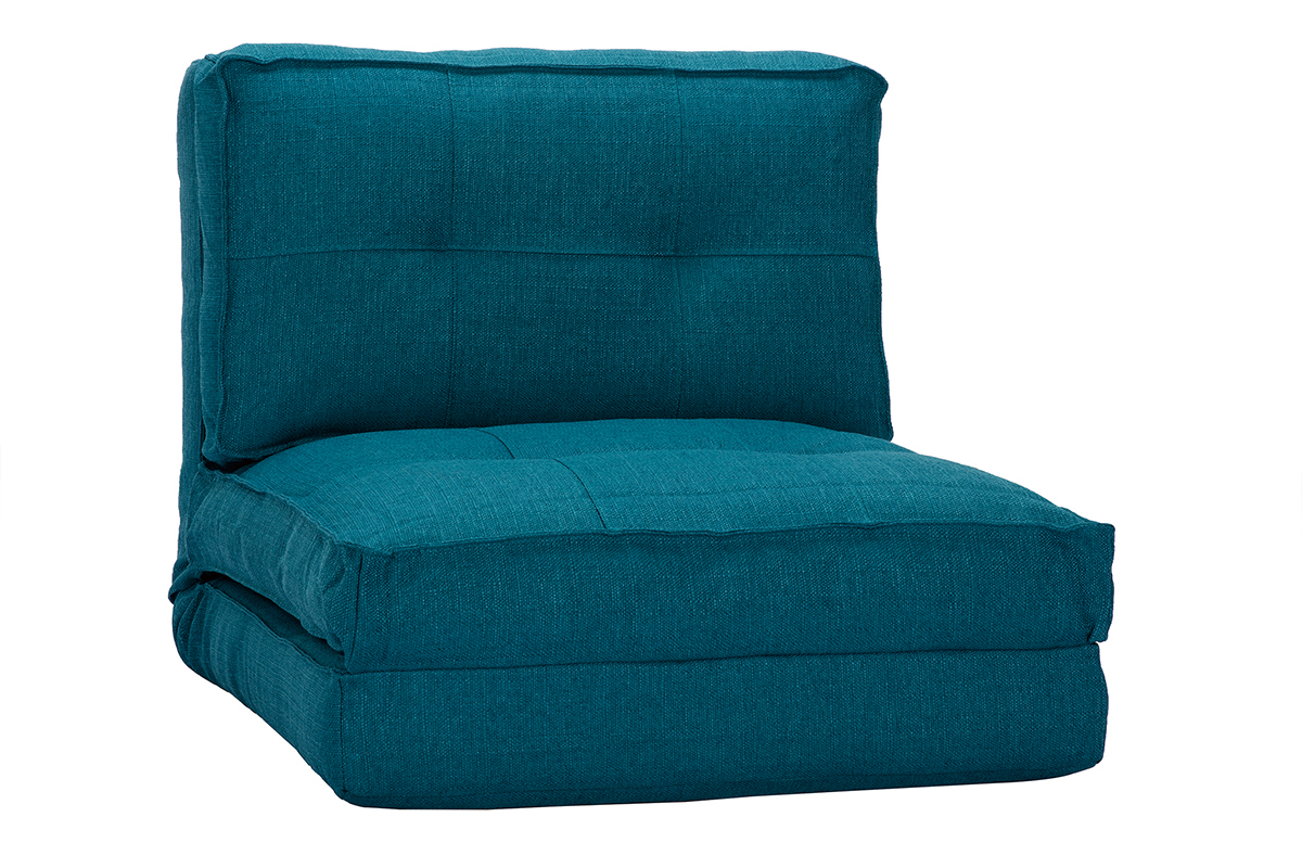 Chauffeuse convertible design bleu SALLY