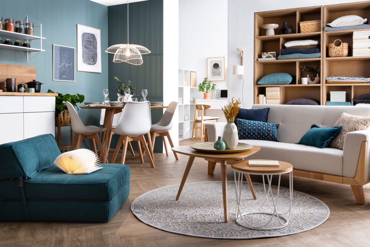 Chauffeuse convertible design effet velours gris fonc� KATY