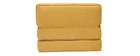 Chauffeuse convertible design effet velours moutarde KATY