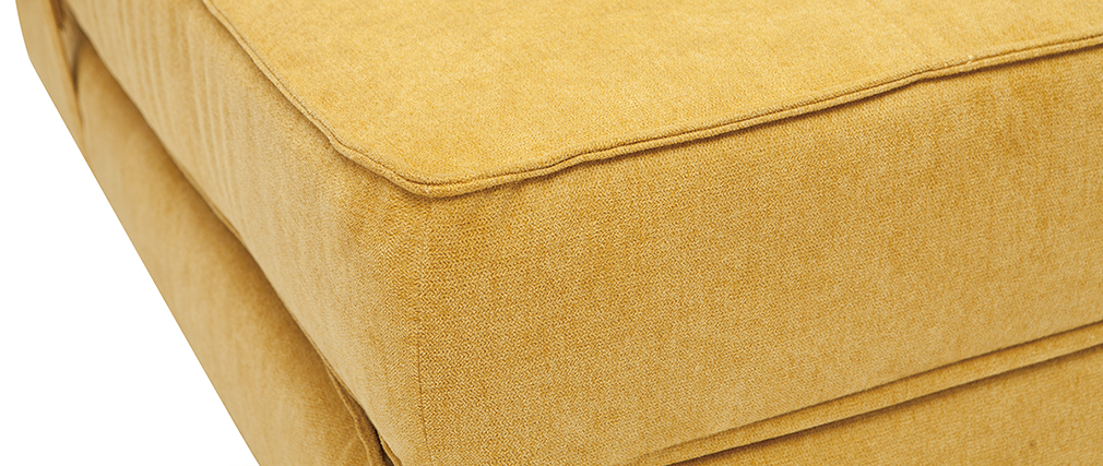 Chauffeuse convertible design effet velours moutarde KATY