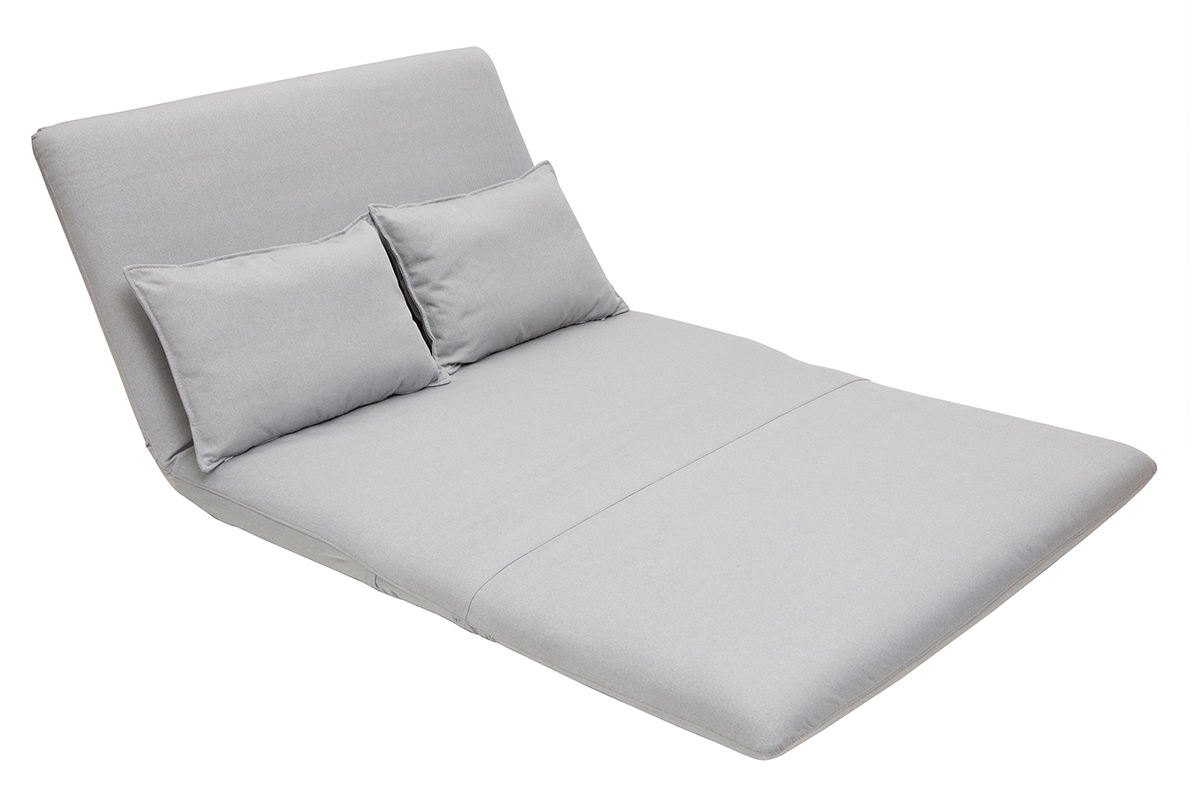 Chauffeuse convertible design gris clair 2 places SLEEPER