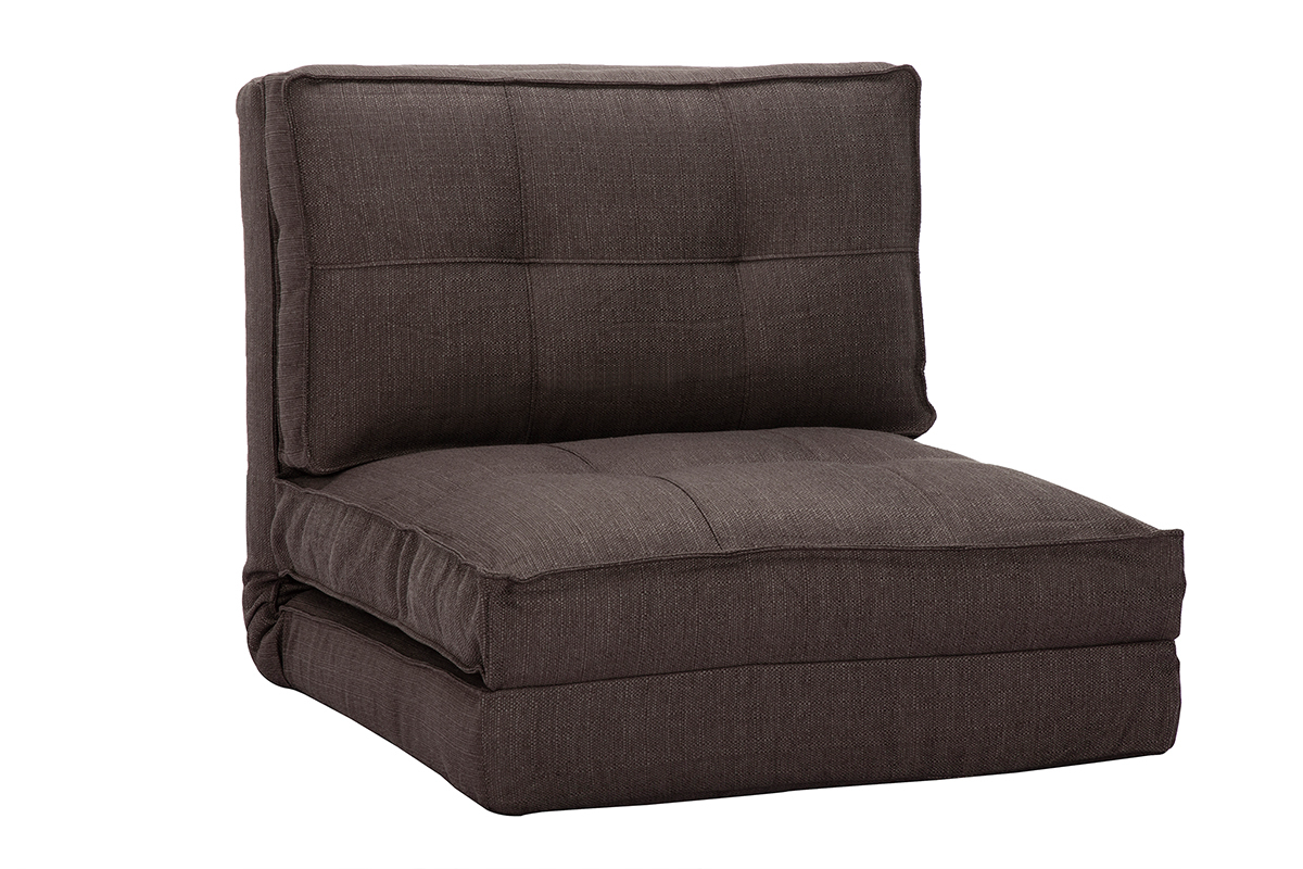 Chauffeuse convertible design gris SALLY