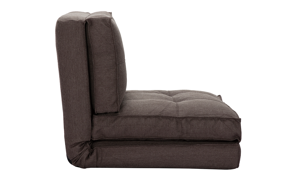 Chauffeuse convertible design gris SALLY
