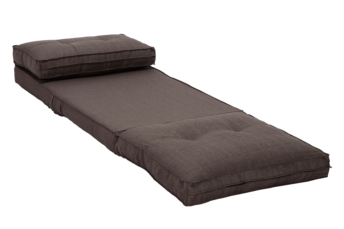 Chauffeuse convertible design gris SALLY