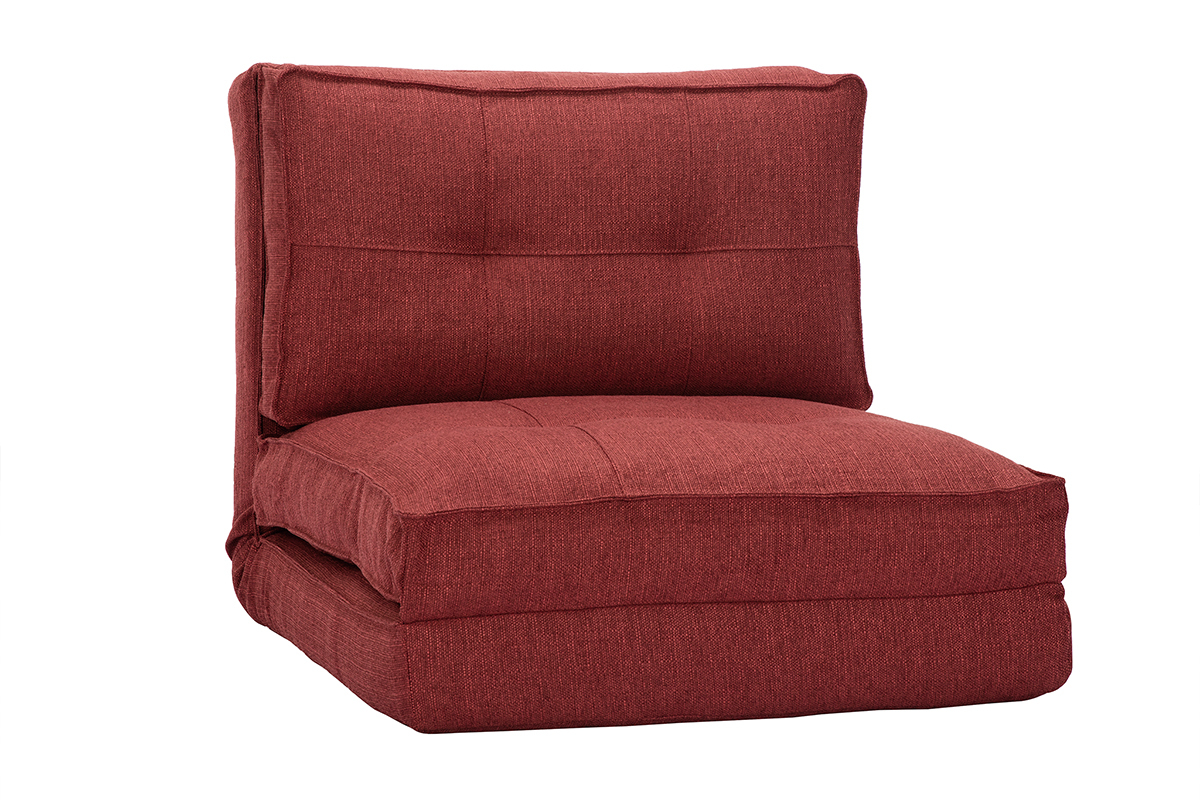 Chauffeuse convertible design rouge brique SALLY