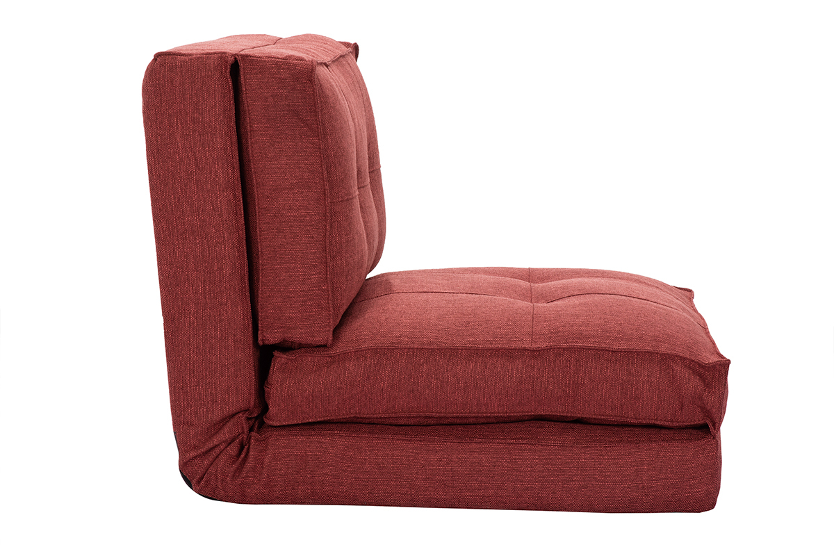 Chauffeuse convertible design rouge brique SALLY