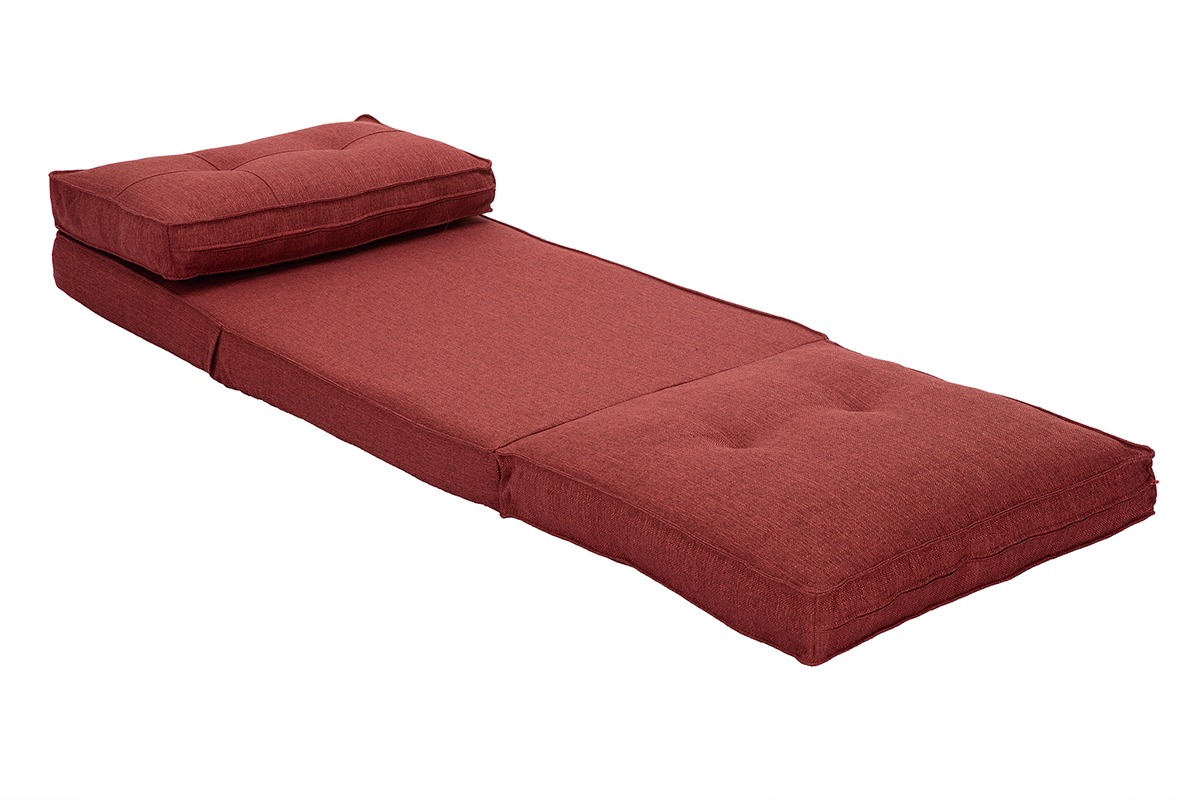 Chauffeuse convertible design rouge brique SALLY