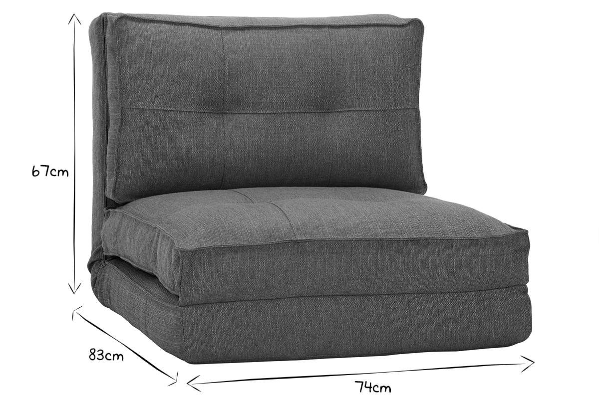 Chauffeuse convertible design rouge brique SALLY