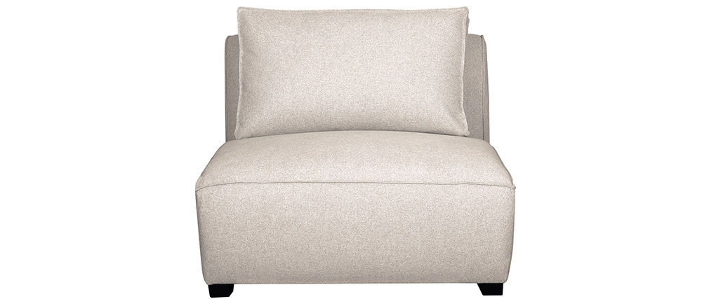 Chauffeuse design en tissu beige PLURIEL