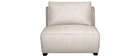 Chauffeuse design en tissu beige PLURIEL