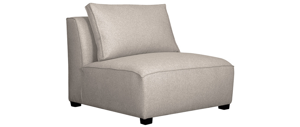 Chauffeuse design en tissu beige PLURIEL