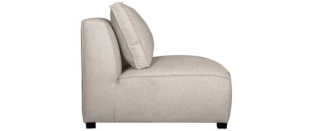 Chauffeuse design en tissu beige PLURIEL
