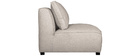 Chauffeuse design en tissu beige PLURIEL