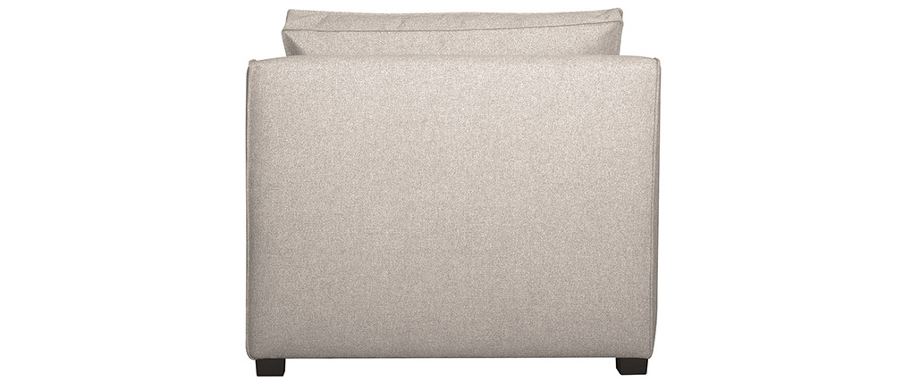 Chauffeuse design en tissu beige PLURIEL