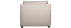 Chauffeuse design en tissu beige PLURIEL