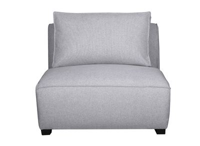Chauffeuse design en tissu gris clair PLURIEL