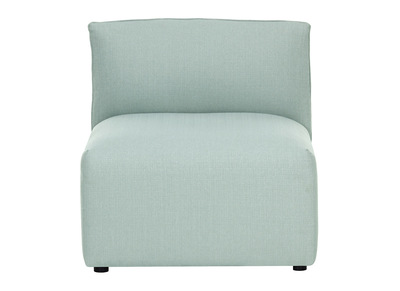 Chauffeuse design tissu bleu glacier MODULO