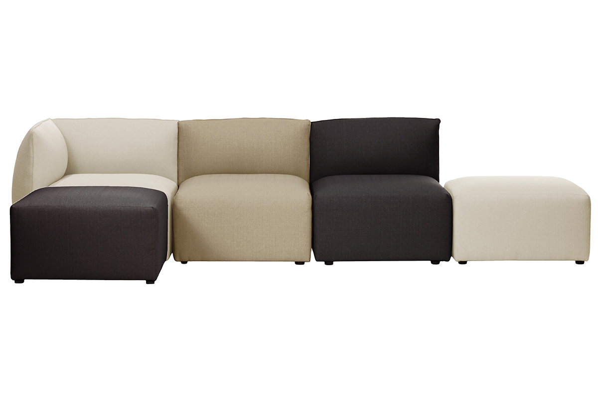 Chauffeuse design tissu taupe MODULO
