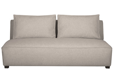 Chauffeuse double design en tissu beige PLURIEL