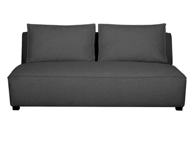Chauffeuse double design en tissu gris anthracite PLURIEL