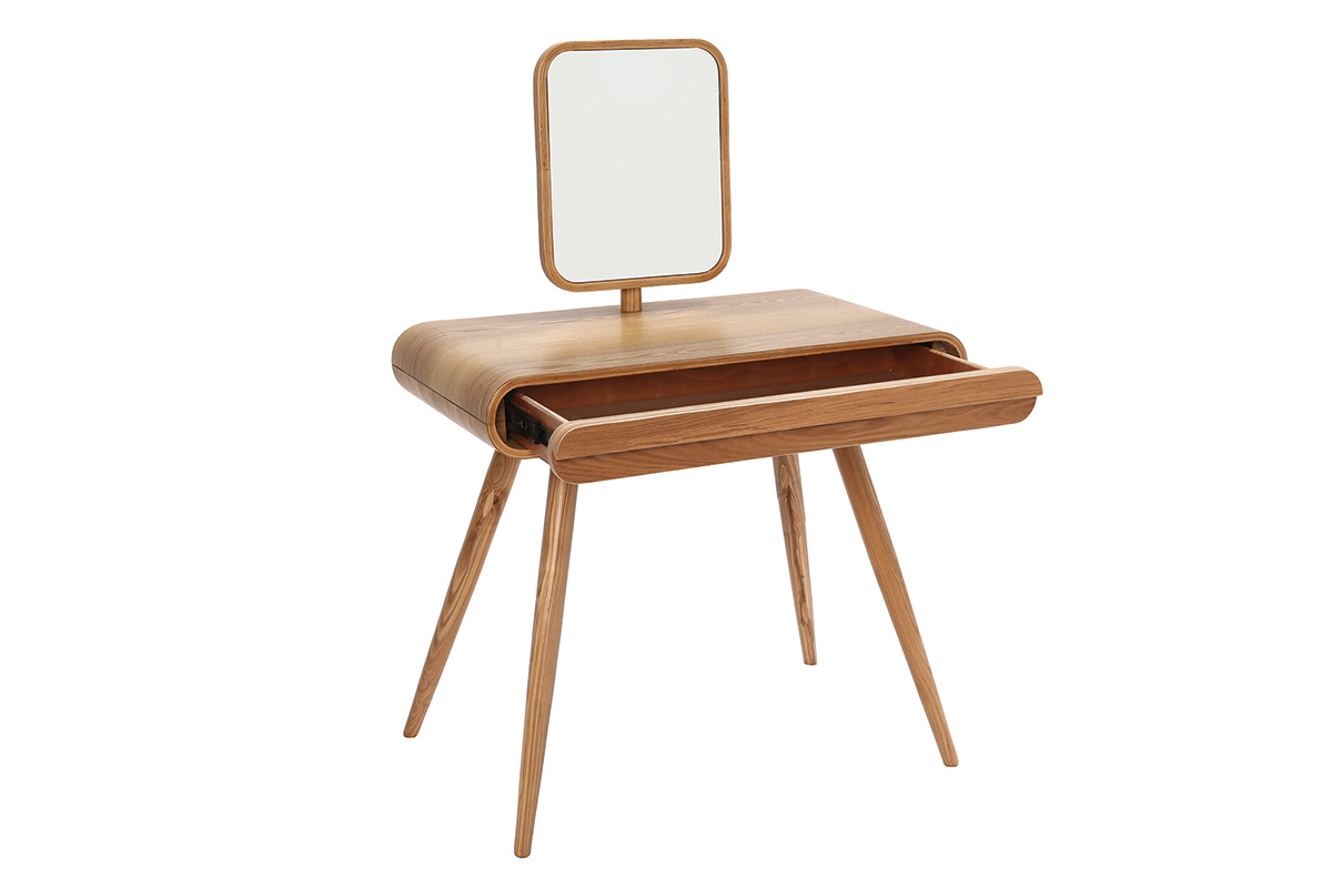 Coiffeuse design frne avec miroir BJORG