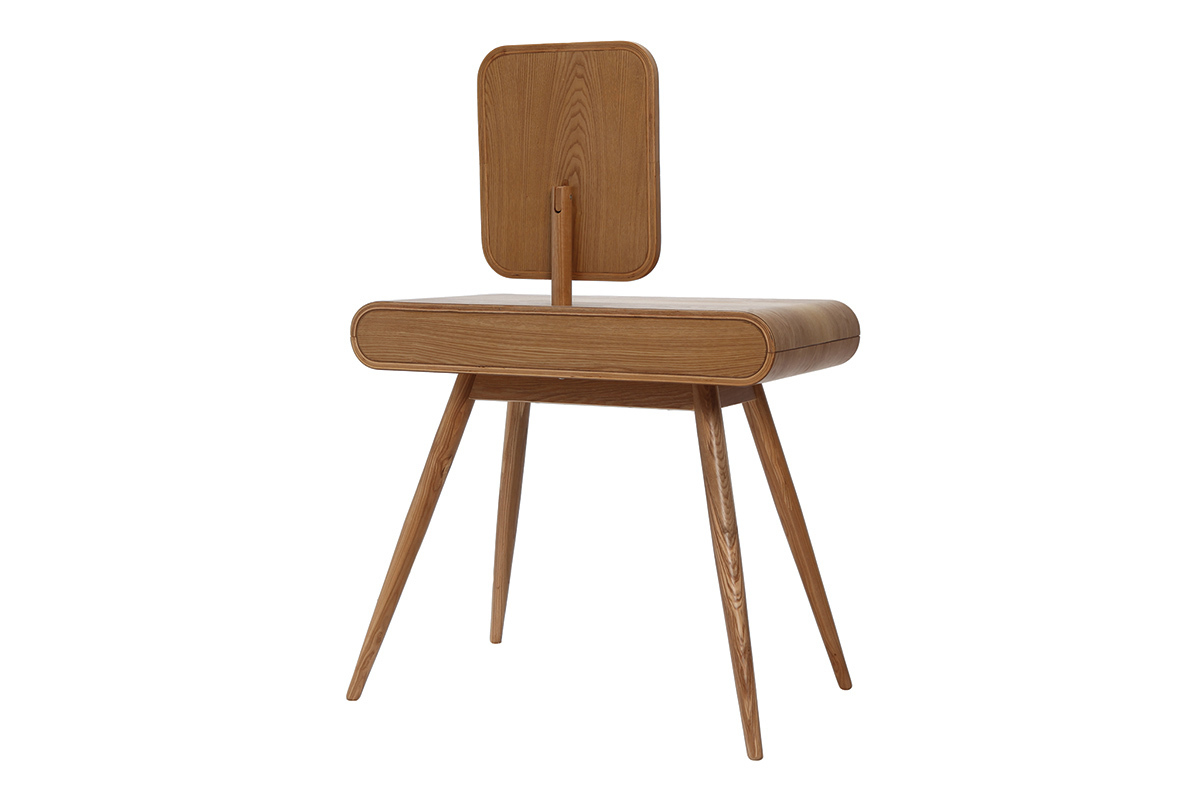 Coiffeuse design frne avec miroir BJORG