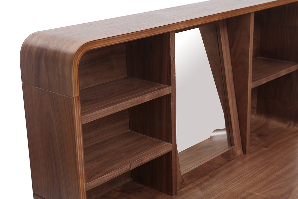 Coiffeuse vintage bois noyer HALLEN