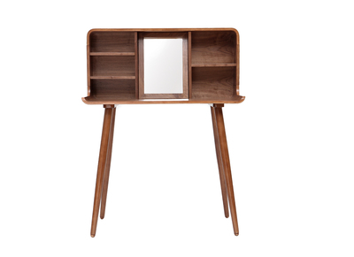 Coiffeuse vintage bois noyer HALLEN - Coiffeuse vintage bois noyer HALLEN