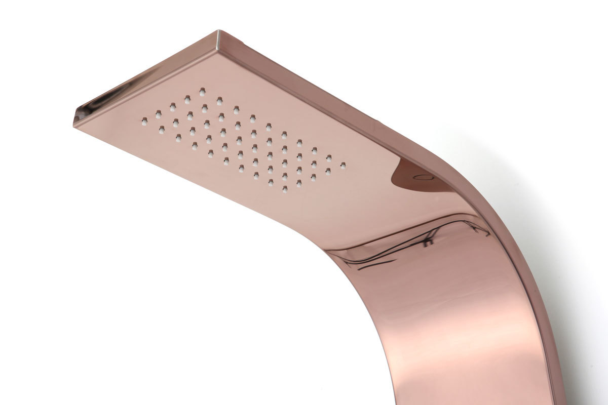 Colonne de douche hydromassante rose cuivr� SAVANNAH