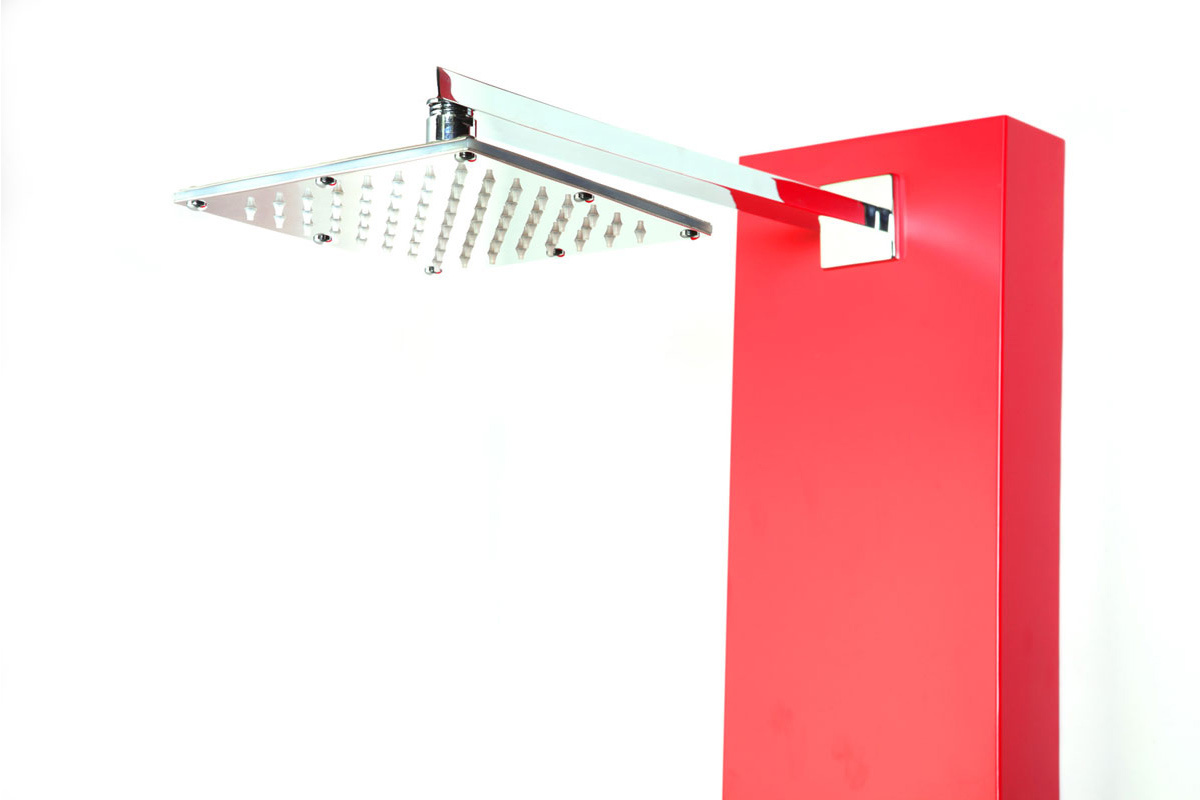 Colonne de douche hydromassante rouge TRENDY