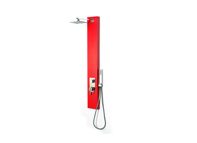 Colonne de douche hydromassante rouge TRENDY