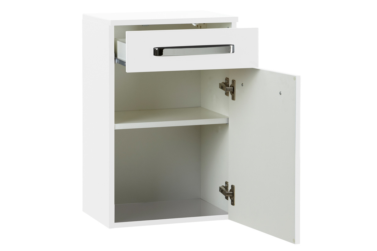 Colonne de salle de bain laquée blanc lean miliboo