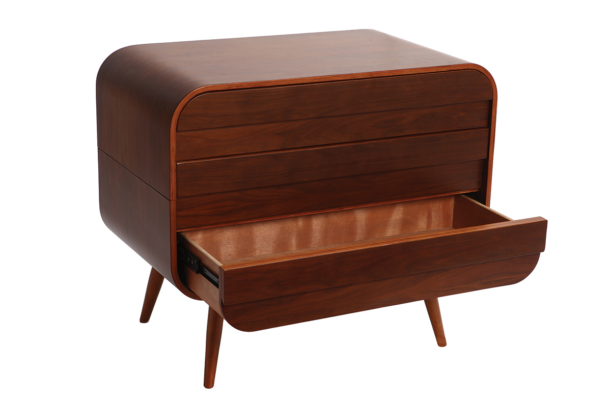 Commode design noyer 3 tiroirs BJORG
