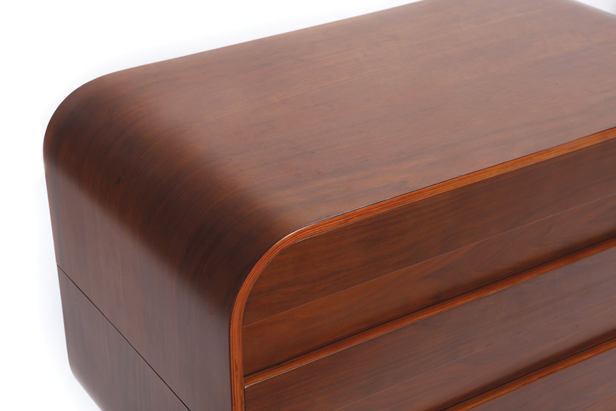 Commode design noyer 3 tiroirs BJORG