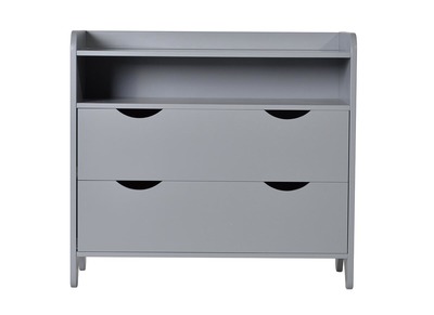 Commode enfant bois laqu&eacute; gris mat KIDDO