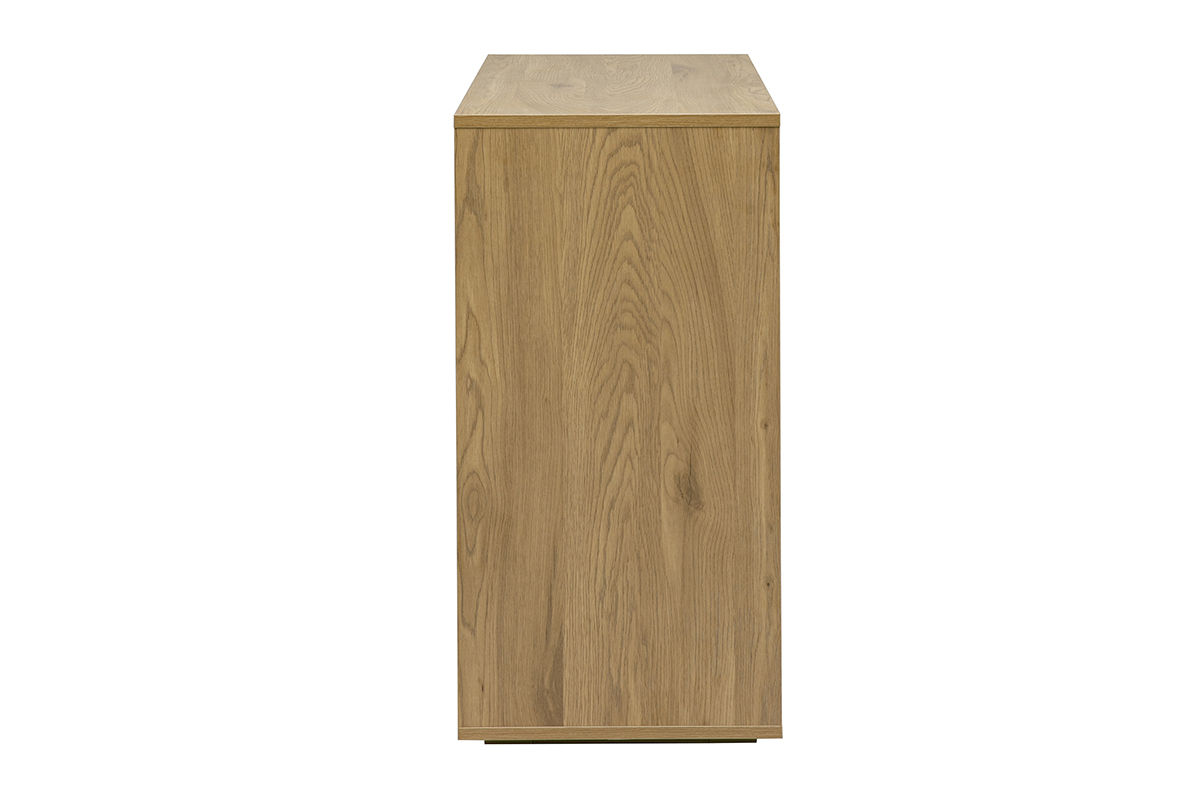 Commode finition bois clair ch�ne 3 tiroirs L90 cm LOTHAIRE