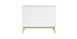 Commode scandinave blanc et bois 3 tiroirs FELIX