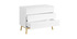 Commode scandinave blanc et bois 3 tiroirs FELIX