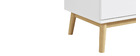 Commode scandinave blanc et bois 3 tiroirs FELIX