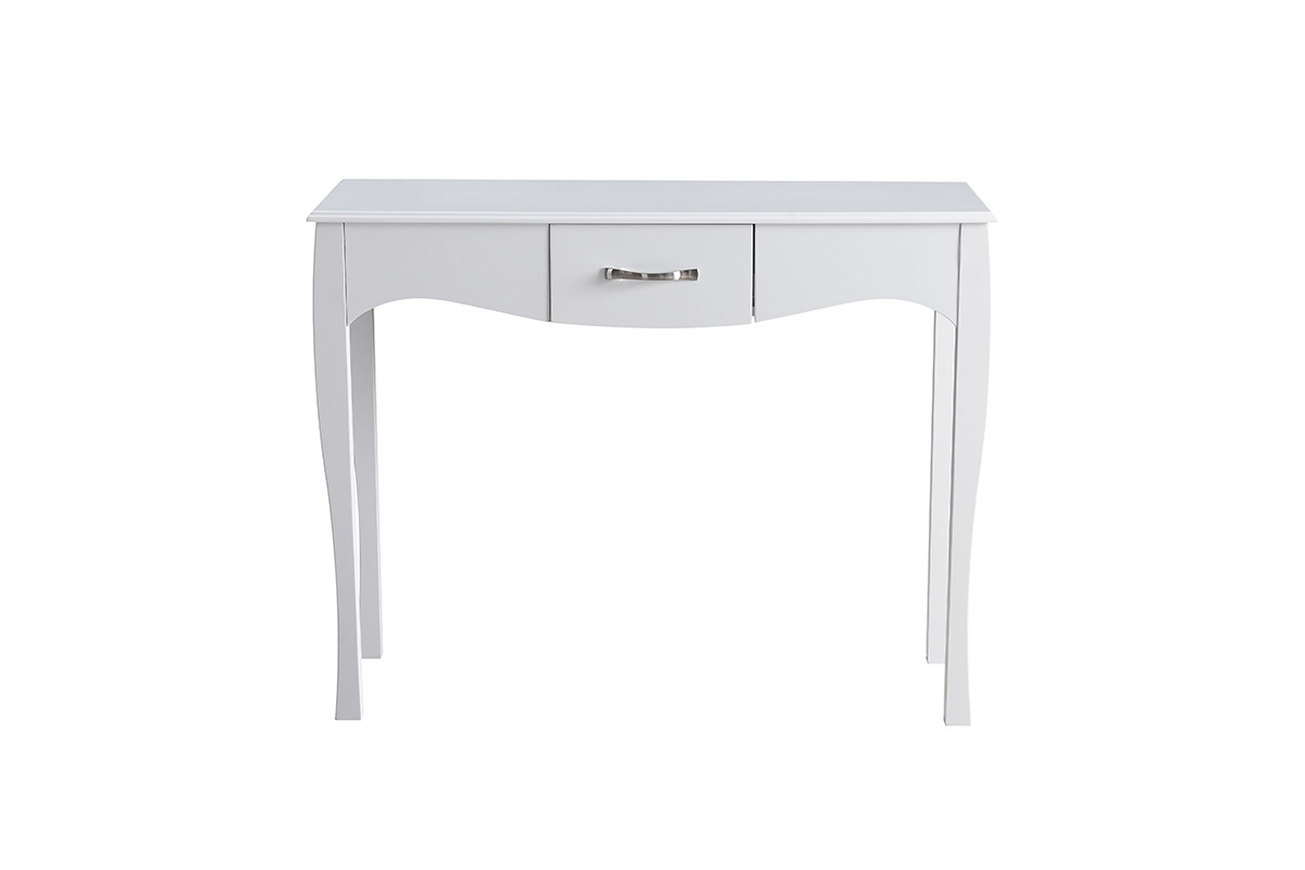 Console design baroque laque blanc MARGOT