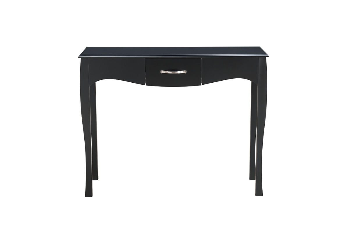 Console design baroque laqu�e noir MARGOT